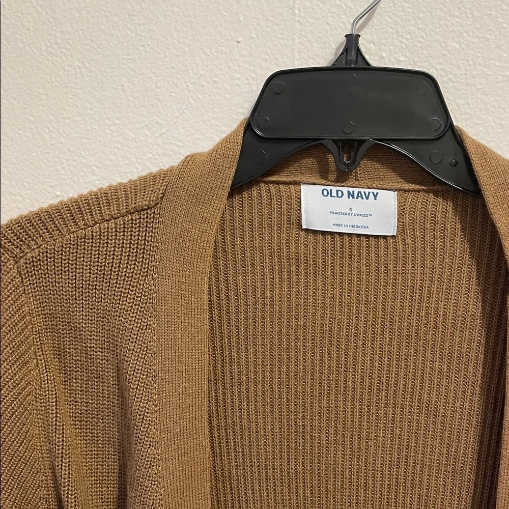 Old Navy Brown Open-Front Long Cardigan